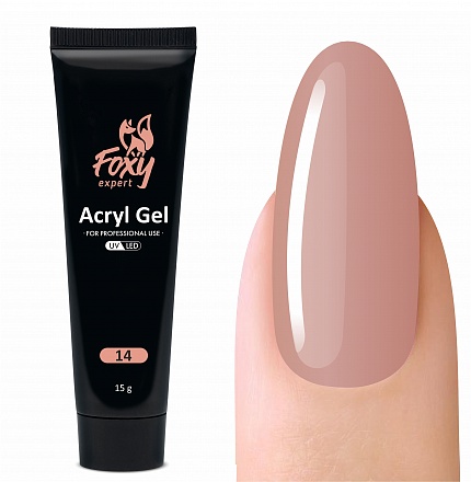 Акрил-гель (Acryl gel) №14, Foxy Expert 15 ml (в тубе)