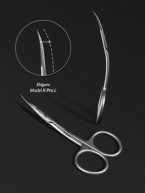Ножницы профессиональные для кутикулы Shiguru X-Pro L (удлиненная)