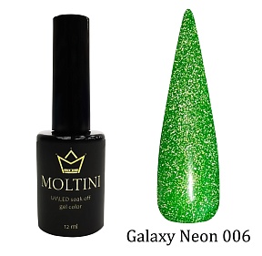 Гель-лак светоотражающий Moltini Galaxy Neon № 006 (12 мл)