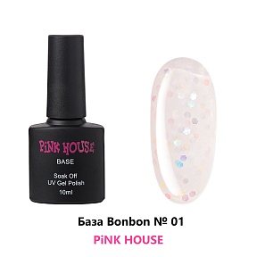 Pink House, Камуфлирующая база "Bonbon" 01- с шестигранниками, 10 мл