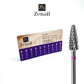 ZeNail, ТВС фреза № 450 кукуруза, фиолетовая насечка