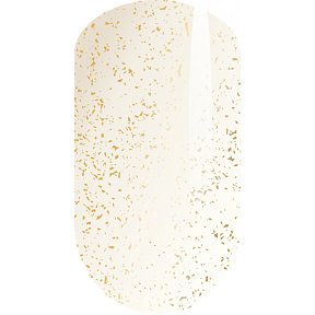 IVA Nails,Топ MILK & GOLD/ Топ молочный с мелкой золотой поталью без л/с 8 мл.