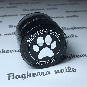 Bagheera Nails, Гель-краска без л/с BG 02- чёрная, 5 г