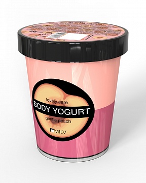 Крем-йогурт MILV двухцветный "Персик" (210 г)