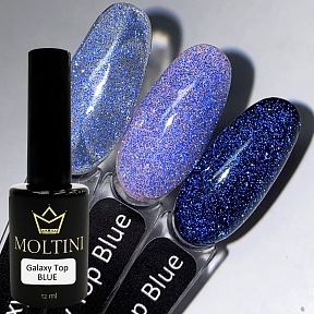 Moltini Galaxy Top BLUE No Wipe, светоотражающий топ без л/с (12 мл)
