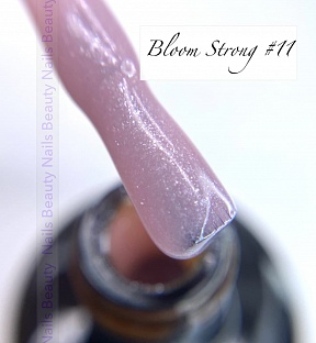 Bloom, Strong Cover Base - Камуфлирующая жесткая база №11 (ярко-розовый с блёстками), 15 мл