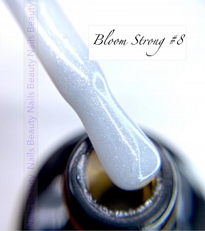 Bloom, Strong Cover Base - Камуфлирующая жесткая база №08 (молочная с блестками), 15 мл