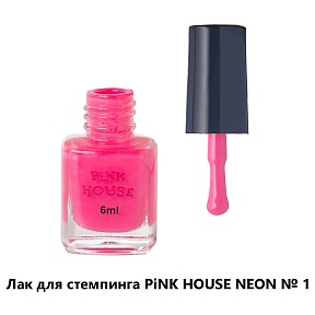 Pink House, Лак для стемпинга розовый неон 01, 6 мл