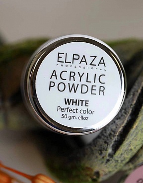 Акриловая пудра ELPAZA , Acrylic Powder White, белая (15 гр)