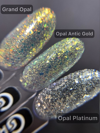 Жёсткий гель для наращивания Grattol Opal Antic Gold, 15мл